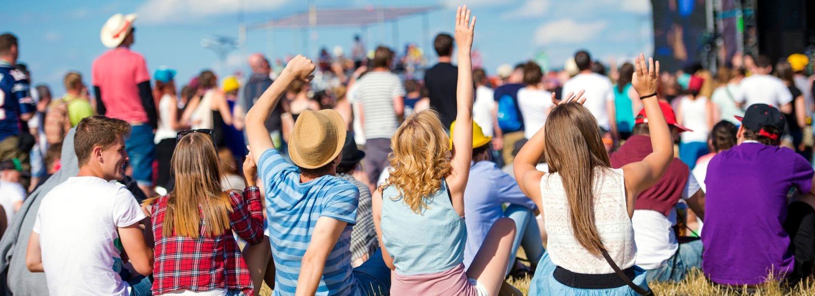 Audience enjoying live music at RoseShire Festival outdoor event.